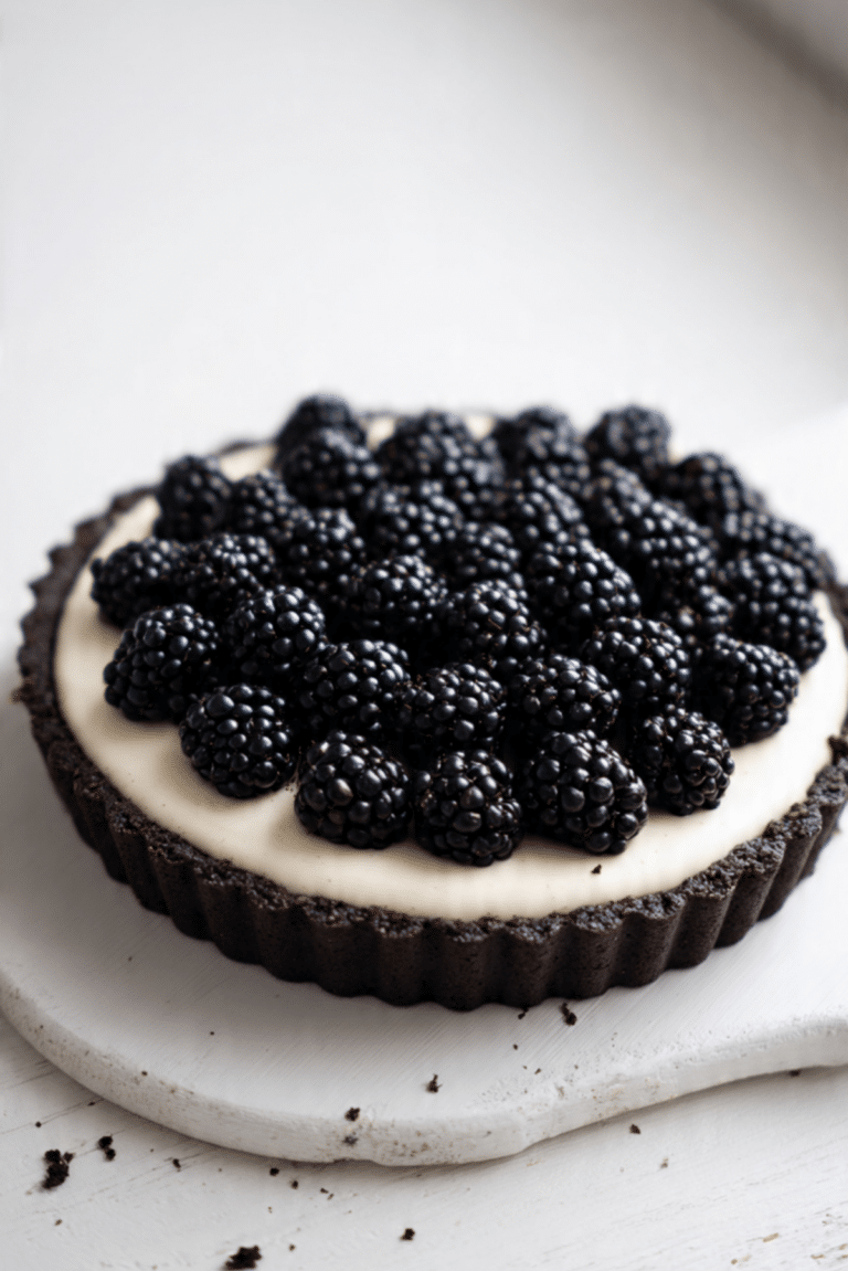 No-Bake Blackberry Oreo Tart