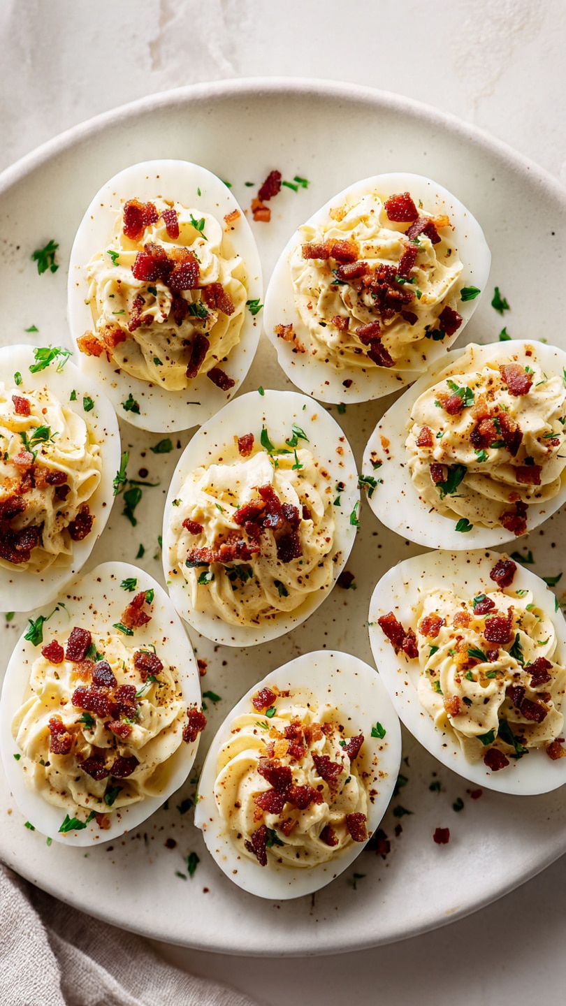 Carbonara Deviled Eggs