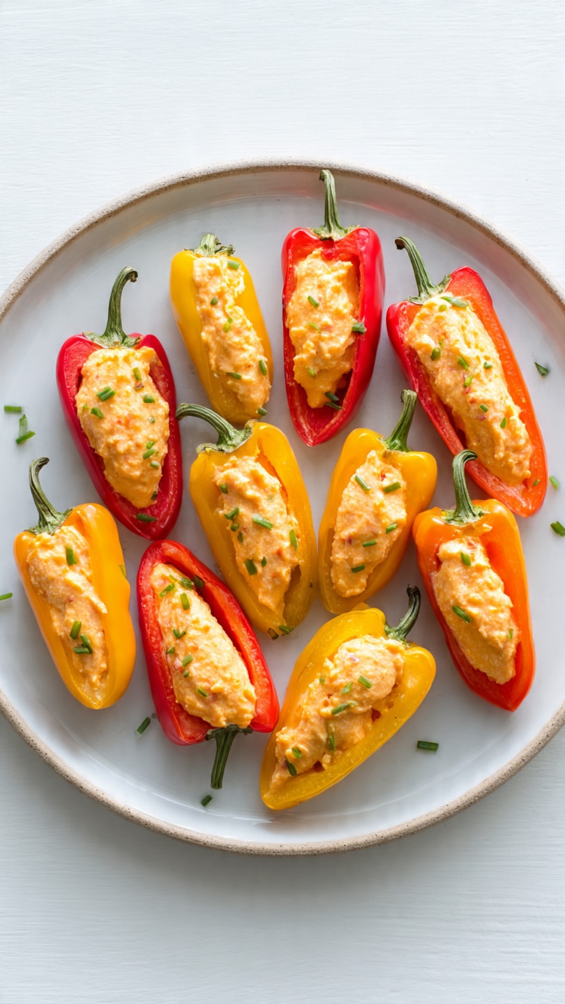 Pimento Cheese Stuffed Mini Peppers